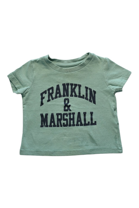 A Green Short Sleeve T Shirts from Franklin Marshall in size 3-6M for boy. (Front View)