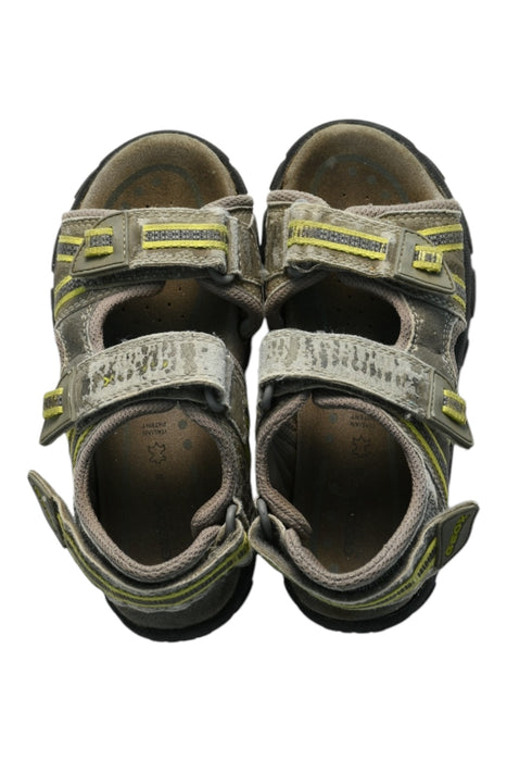 A Grey Sandals from Geox in size 6T for boy. (Back View)