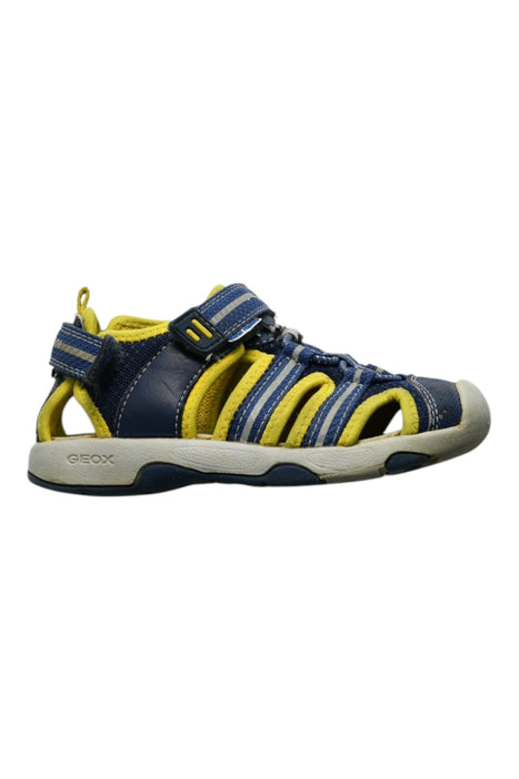 A Blue Sandals from Geox in size 4T for boy. (Front View)