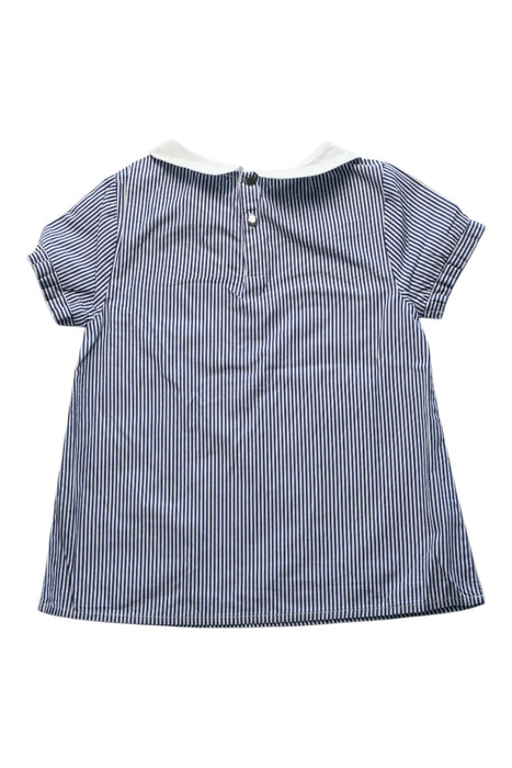 A Blue Short Sleeve Tops from Jacadi in size 8Y for girl. (Back View)