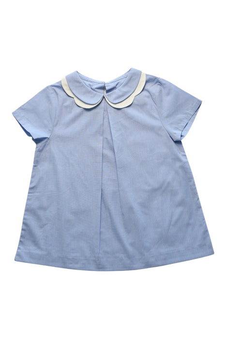 A Blue Short Sleeve Shirts from Jacadi in size 8Y for girl. (Front View)