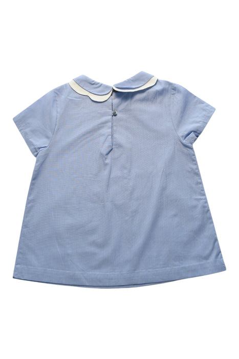 A Blue Short Sleeve Shirts from Jacadi in size 8Y for girl. (Back View)