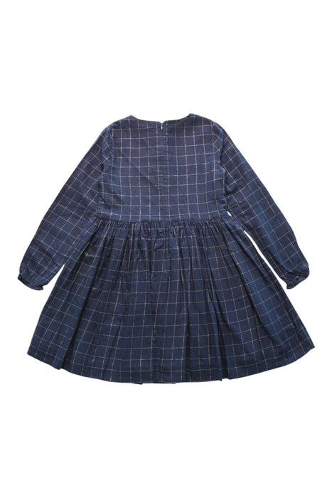 A Navy Long Sleeve Dresses from Jacadi in size 10Y for girl. (Back View)