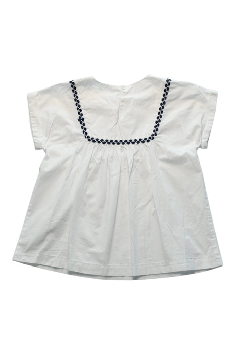 A White Short Sleeve Tops from Jacadi in size 8Y for girl. (Back View)