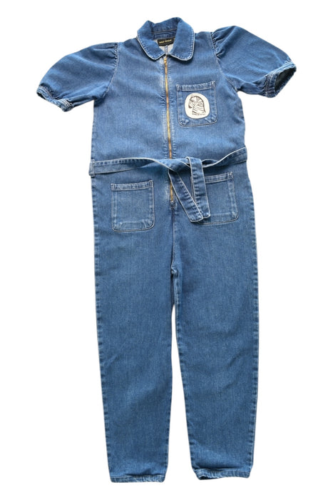 A Blue Short Sleeve Jumpsuits from Mini Rodini in size 11Y for girl. (Front View)