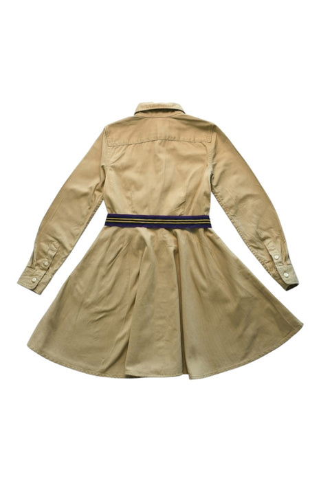A Beige Long Sleeve Dresses from Ralph Lauren in size 8Y for girl. (Back View)
