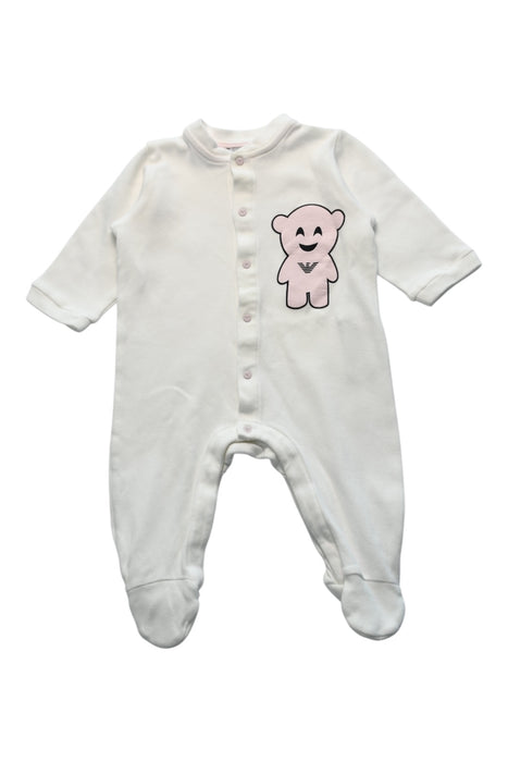 A White Onesies from Emporio Armani in size 6-12M for girl. (Front View)
