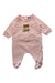 A Pink Long Sleeve Rompers from Moschino in size 6-12M for girl. (Front View)