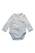 A Blue Long Sleeve Bodysuits from Boss in size 3-6M for girl. (Front View)
