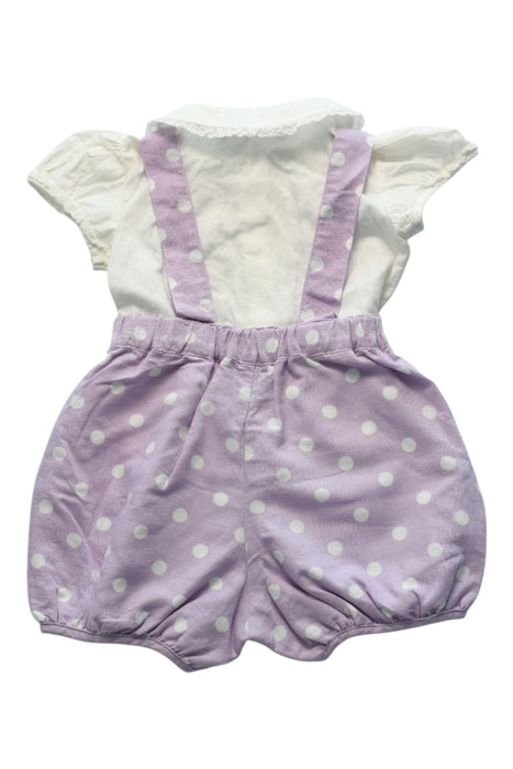 A Purple Short Sleeve Rompers from Rachel Riley in size 6-12M for girl. (Back View)