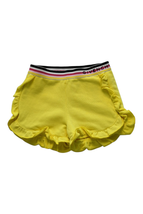 A Yellow Shorts from Givenchy in size 2T for girl. (Front View)