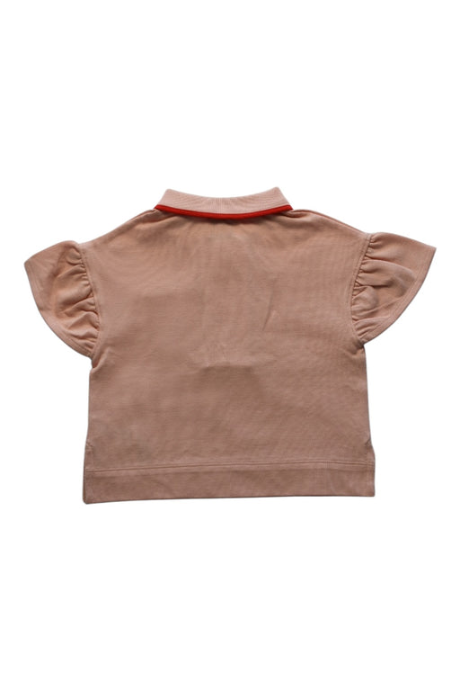 A Pink Short Sleeve Polos from Burberry in size 2T for girl. (Back View)