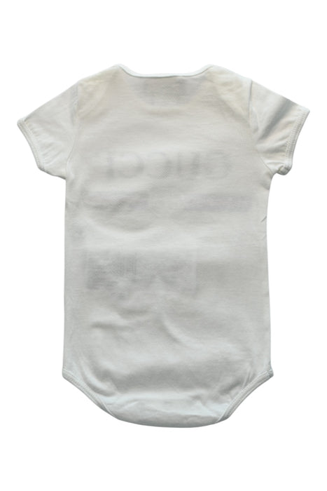 A White Short Sleeve Bodysuits from Gucci in size 0-3M for girl. (Back View)
