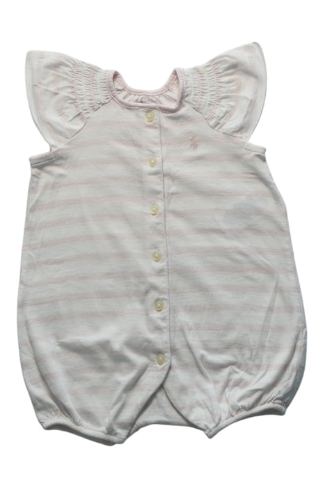 A Pink Sleeveless Rompers from Ralph Lauren in size 6-12M for girl. (Front View)