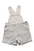 A White Overall Shorts from Tartine et Chocolat in size 12-18M for girl. (Front View)