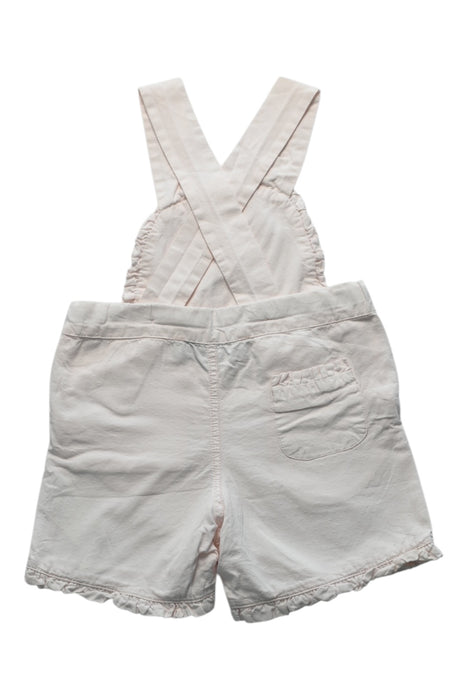 A White Overall Shorts from Tartine et Chocolat in size 12-18M for girl. (Back View)