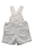 A White Overall Shorts from Tartine et Chocolat in size 12-18M for girl. (Back View)