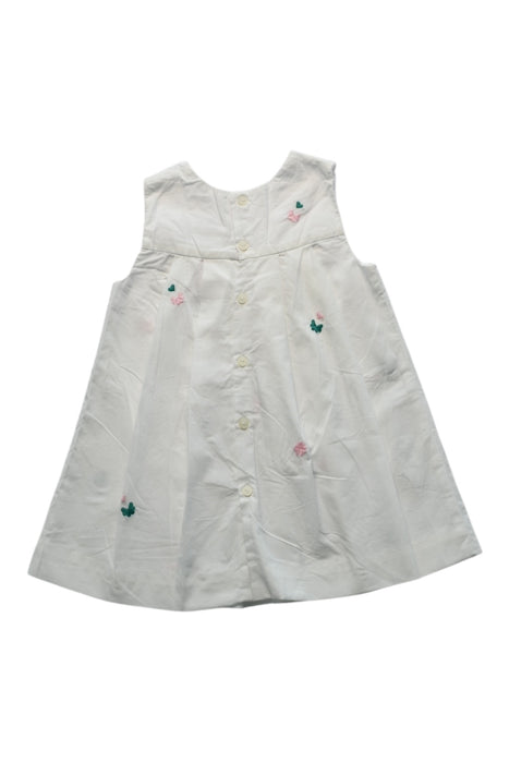 A White Sleeveless Dresses from Jacadi in size 12-18M for girl. (Back View)