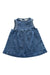 A Blue Sleeveless Dresses from Petit Bateau in size 6-12M for girl. (Front View)