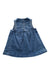 A Blue Sleeveless Dresses from Petit Bateau in size 6-12M for girl. (Back View)