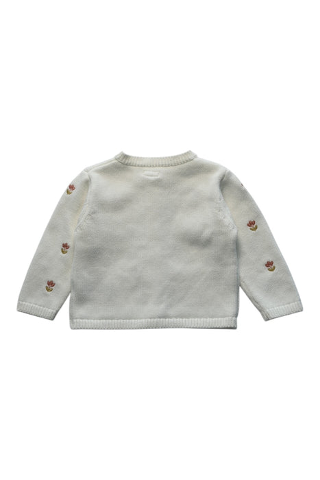 A White Cardigans from Mamas & Papas in size 6-12M for girl. (Back View)