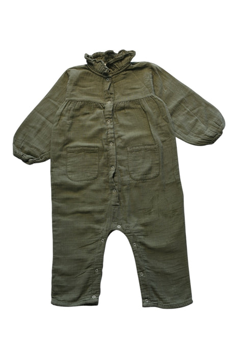 A Green Long Sleeve Rompers from Marlot Paris in size 18-24M for girl. (Front View)