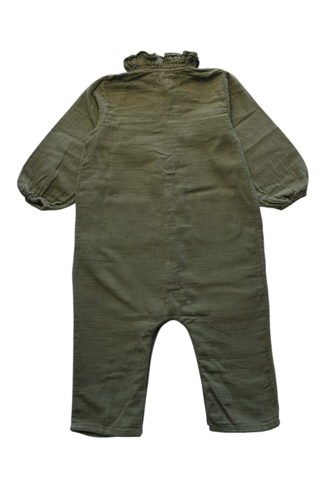 A Green Long Sleeve Rompers from Marlot Paris in size 18-24M for girl. (Back View)