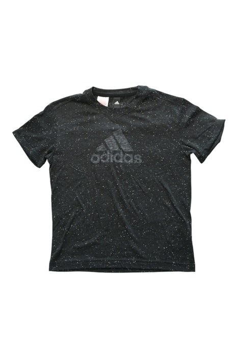 A Black Short Sleeve T Shirts from Adidas in size 10Y for girl. (Front View)