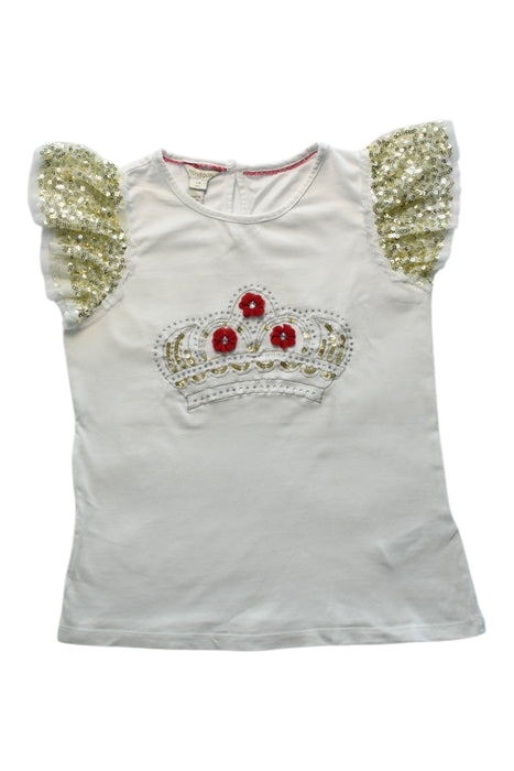 A White Short Sleeve Tops from Monsoon in size 9Y for girl. (Front View)