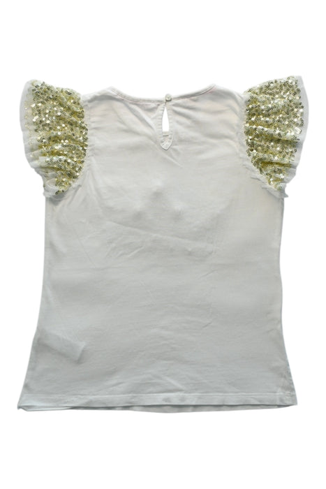 A White Short Sleeve Tops from Monsoon in size 9Y for girl. (Back View)