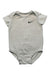 A Grey Short Sleeve Bodysuits from Nike in size 3-6M for neutral. (Front View)