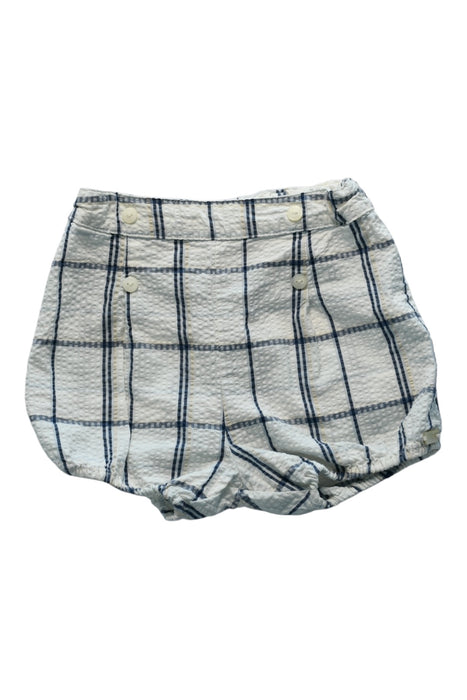 A White Bloomers from Tartine et Chocolat in size 6-12M for boy. (Front View)