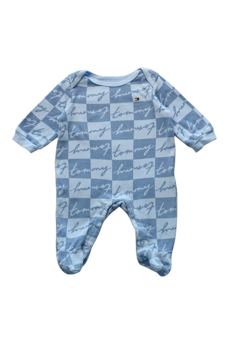A Blue Long Sleeve Rompers from Tommy Hilfiger in size 0-3M for boy. (Front View)