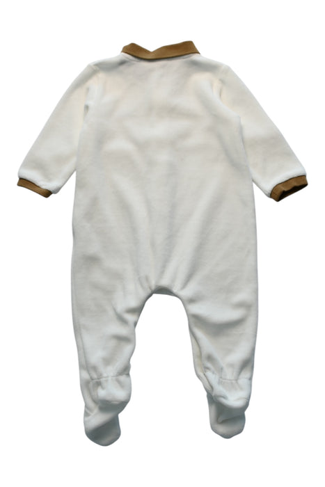 A White Onesies from Boss in size 6-12M for boy. (Back View)