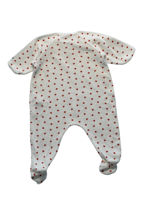 A White Onesies from Petit Bateau in size 3-6M for girl. (Back View)