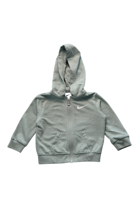 A Grey Zippered Sweatshirts from Nike in size 6-12M for boy. (Front View)