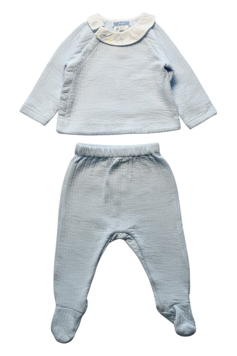 A Blue Pants Sets from Jacadi in size 3-6M for boy. (Front View)