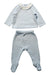 A Blue Pants Sets from Jacadi in size 3-6M for boy. (Front View)