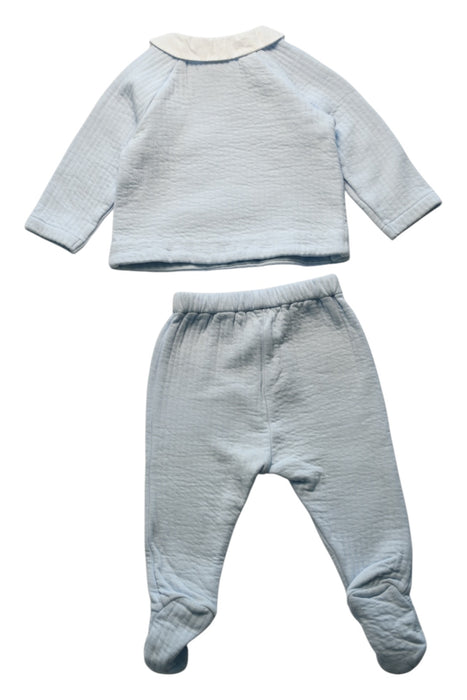A Blue Pants Sets from Jacadi in size 3-6M for boy. (Back View)
