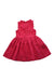 A Red Sleeveless Dresses from Petit Bateau in size 4T for girl. (Back View)