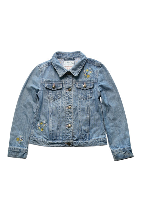 A Blue Lightweight Jackets from FatFace in size 10Y for girl. (Front View)
