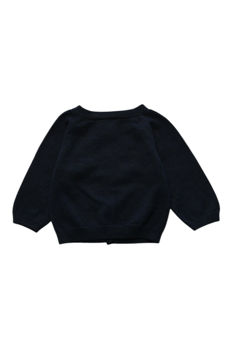 A Black Cardigans from Jacadi in size 3-6M for girl. (Back View)