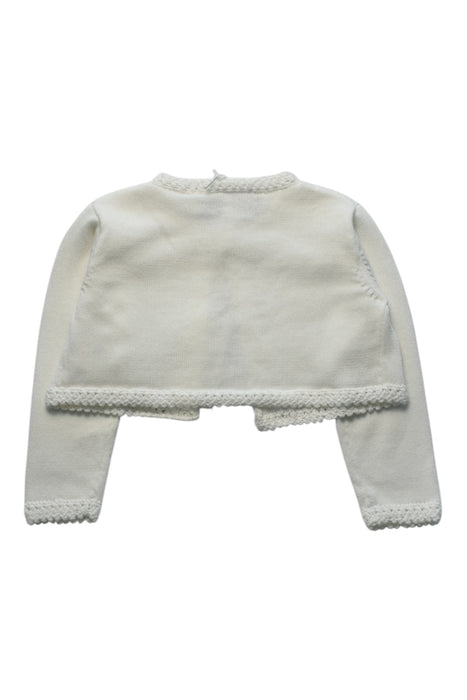 A Ivory Cardigans from Tartine et Chocolat in size 6-12M for girl. (Back View)