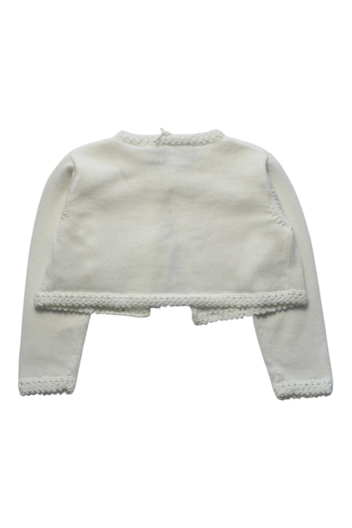 A Ivory Cardigans from Tartine et Chocolat in size 6-12M for girl. (Back View)