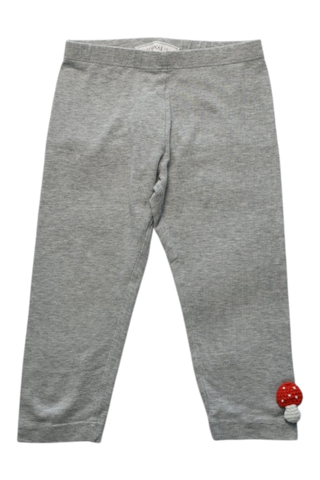 A Grey Leggings from Monnalisa in size 3T for girl. (Front View)