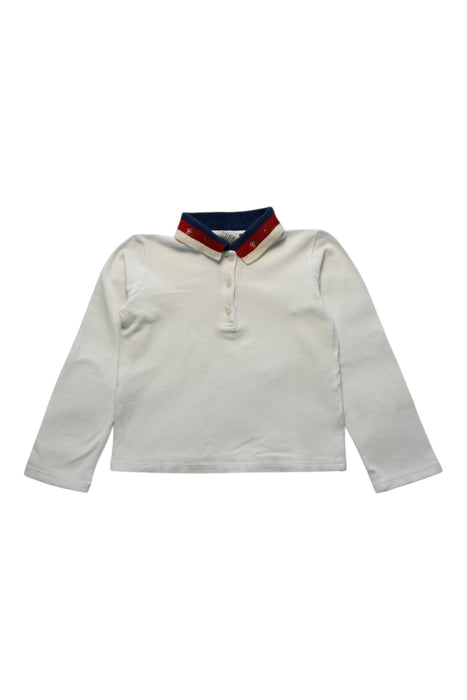 A White Long Sleeve Polos from Gucci in size 3T for boy. (Front View)