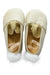 A Ivory Flats from Sonatina in size 12-18M for girl. (Front View)
