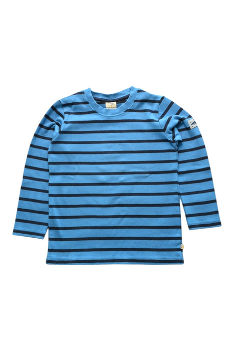 A Blue Long Sleeve T Shirts from Frugi in size 6T for boy. (Front View)