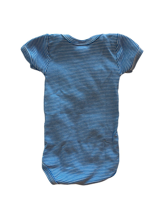 A Blue Short Sleeve Bodysuits from Petit Bateau in size 3-6M for neutral. (Back View)
