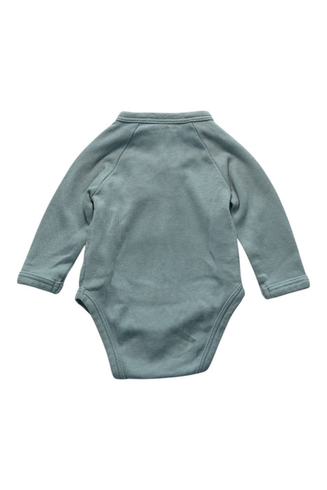 A Green Long Sleeve Bodysuits from Vertbaudet in size 0-3M for neutral. (Back View)